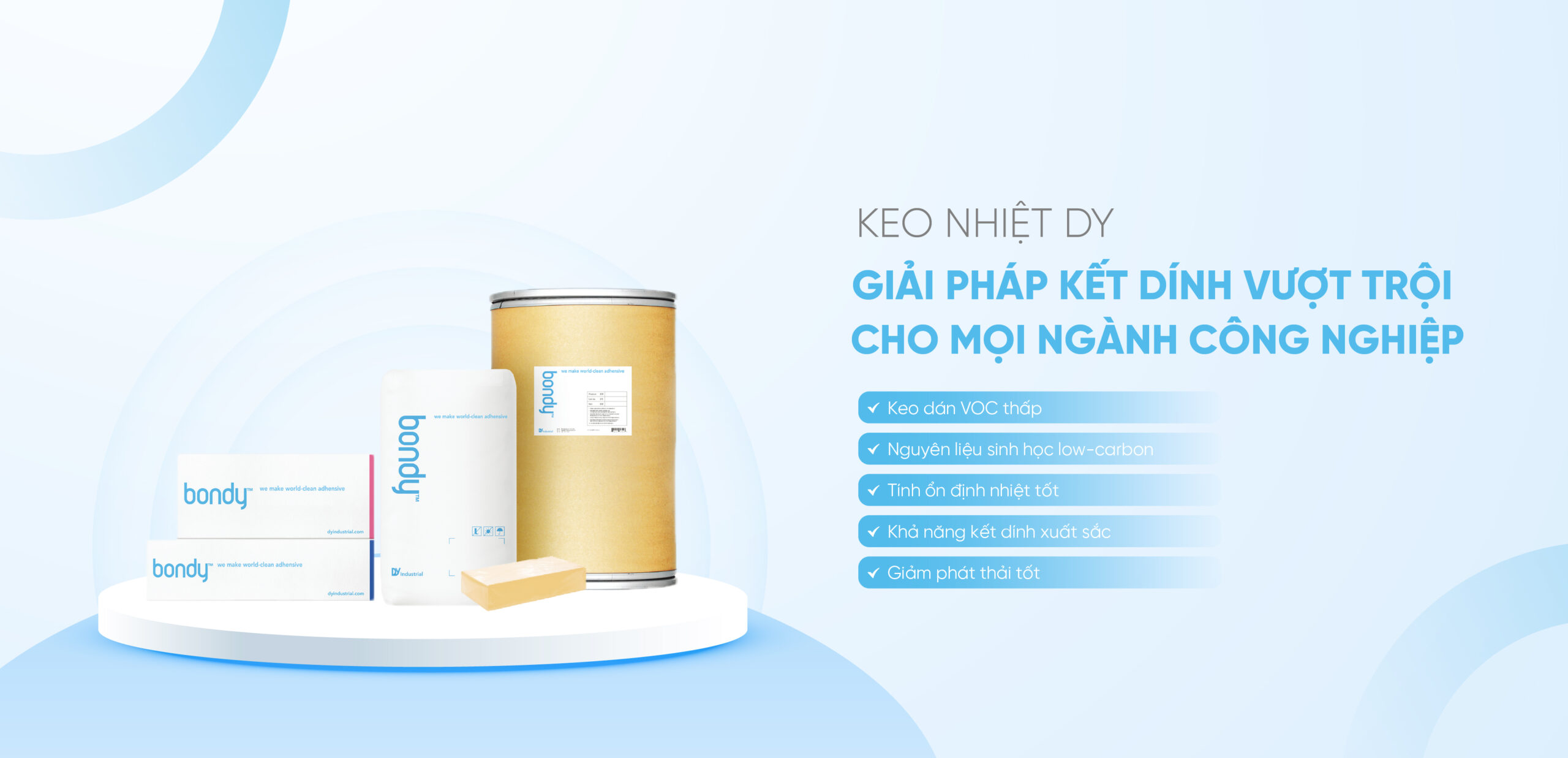 Keo nhiệt DY - giải pháp kết dính vượt trội cho mọi ngành công nghiệp