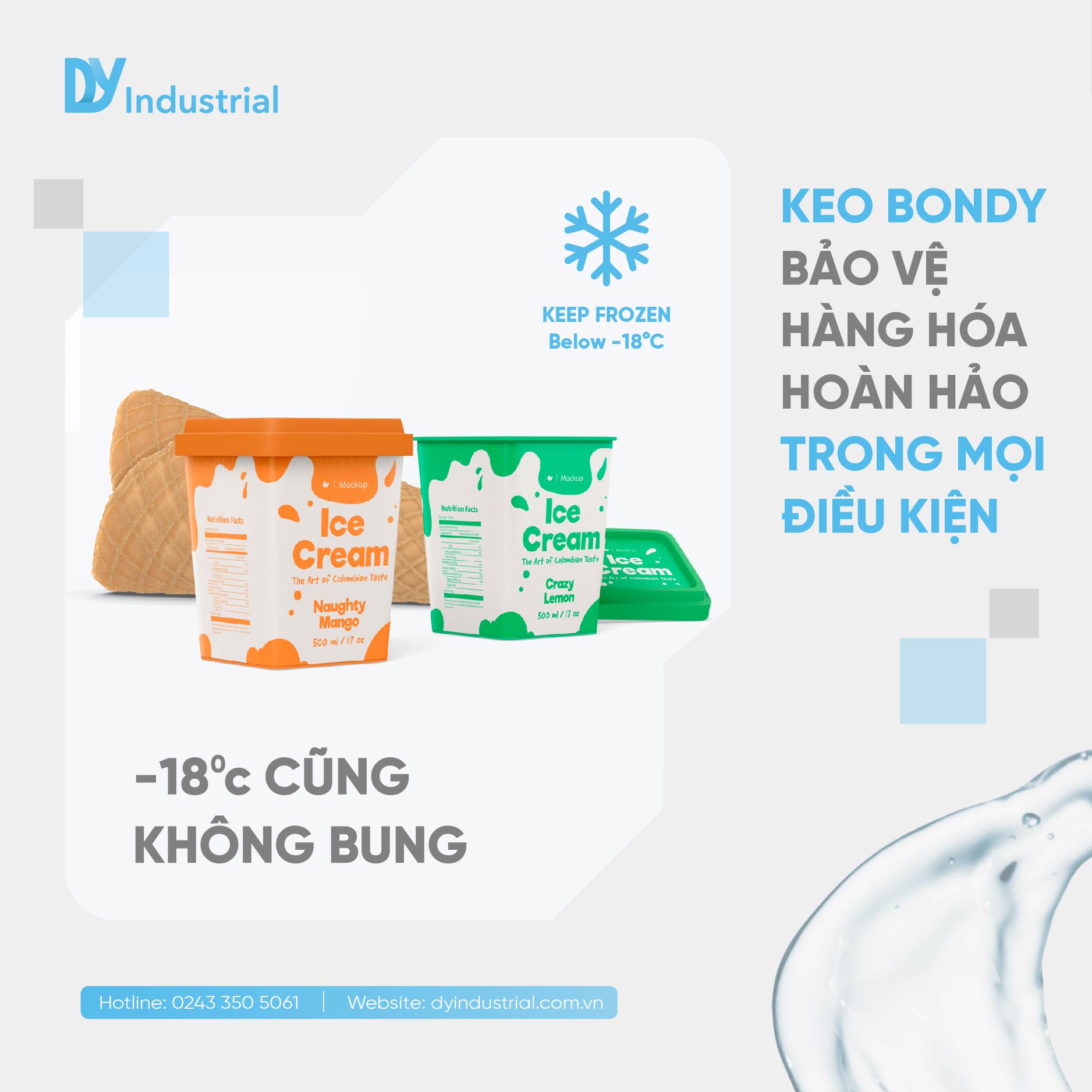 Bảo vệ hàng hoá trong mùa đông lạnh với keo nhiệt DY